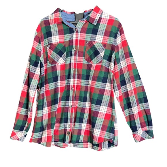 Legendary Whitetails Flannel Shirt Mens XXL Red Green Plaid Work Outdoors Hiking - Picture 2 of 12